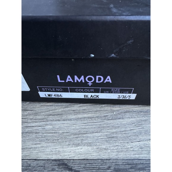 LaModa Women's Knee High Black Platform Boots Size 5 - Picture 6 of 8